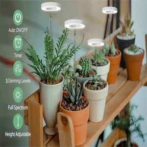 식물 성장등, 실내 식물용 LED 성장등 풀 스펙트럼, 높이 조절 가능, 자동 타이머, 소형 식물등에 적합