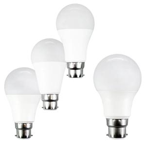 4개입 AC 220V 240V B22 LED 램프 3W 8W 9W 12W 15W 18W 24W 80-100LM/W 램프 전구 거실 가정 실내 LED 전구