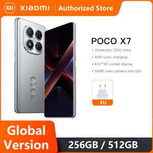 【브랜드+】POCO X7 스마트폰 디멘시티 7300-울트라 6.67인치 120Hz AMOLED 디스플레이 45W 5110mAh 50MP 카메라 IP68 샤오미 하이퍼OS NFC