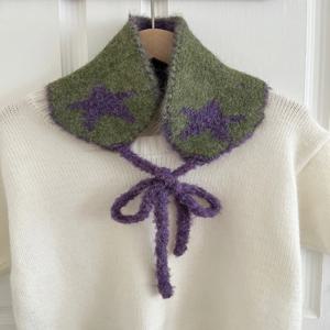 한국 스타일 패셔너블 장식용 스카프 헤드 랩 귀마개 따뜻한 겨울 넥 워머 학생용 귀 보호 모자