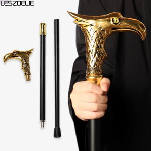 골드 & 블랙 이글헤드 남성용 럭셔리 워킹 스틱 여성 패션 우아한 장식용 지팡이 빈티지 파티 액세서리 신사용