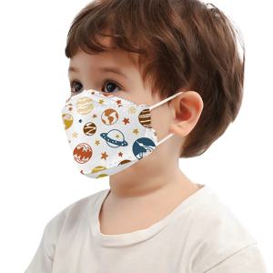 어린이 만화 인쇄 마스크 어린이 일회용 4층 마스크 물고기 입 모양 여러 가지 빛깔의 10개 우주비행사 매일