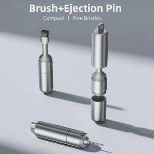 2 in 1 SIM 카드 트레이 제거 도구 이젝트 핀 다기능 이어폰 청소 브러시 리셋 도구 아이폰 휴대폰 헤드폰용