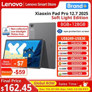 새로운 레노버 샤오신 패드 프로 12.7 2025 소프트 라이트 에디션 스크린 10200mAh 디멘시티 8300 편안한 시각 태블릿 안드로이드 PC