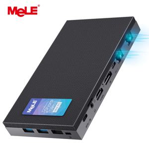 MeLE QuieterDL 팬리스 N150 미니 PC 2.5Gb 듀얼 LAN 마이크로 PC USB-C HDMI2.0 DP1.4 USB C 디스플레이 데스크탑 컴퓨터