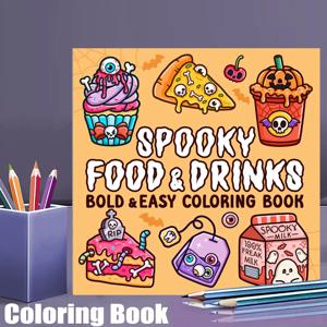성인을 위한 음식 및 음료 색칠책 28페이지 |   색칠책, 크리스마스, 추수감사절을 위한 그림 용품