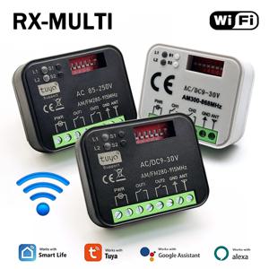 유니버설 Tuya RX MULTI 300-868MHz Wifi 스마트 스위치 모듈 2CH 433MHz 868MHz WIFI 스마트 릴레이 차고 문/전기 게이트 원격 제어 수신기