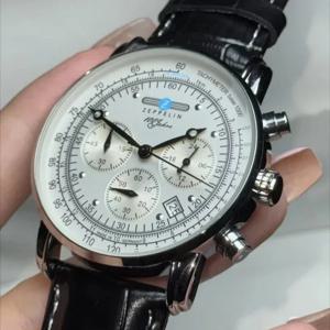 뉴 지펠린 오토매틱 데이트 손목시계 세 개의 시계 바늘 다기능 타이밍 비즈니스 레저 쿼츠 남성용 시계