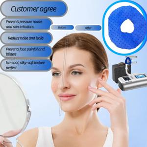 재사용 가능한 CPAP 비강 마스크 라이너 부드럽고 편안한 풀 페이스 마스크 쿠션 통기성 원단 프리사이즈 CPAP 마스크 커버