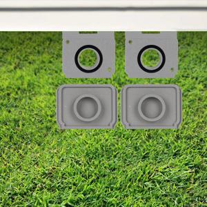 2PCS RV 폐수 배출구 소켓 28mm 컨볼루트 호스와 호환 카라반 모터홈용 외부 폐수 부품