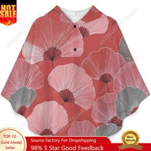 아늑한 플란넬 담요 스웨터, 빈티지 은행나무 잎 오버사이즈 후드티(포켓 포함) 어린이 및 청소년용