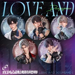 게임 러브 앤 딥 스페이스 HEARTBEATS 실루스 애니메이션 코스프레 더블 플래시 배지 엠블럼 플래시 카드 브로치 소녀 생일 선물