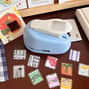 일체형 스탬프 엠보싱 도구, 스탬프 저널 홀 펀치, 창의적인 수제 엠보싱 도구, 저널 재료 수집 도구.