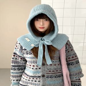 여성용 울사 발라클라바 겨울용 따뜻한 귀마개 모자 스카프