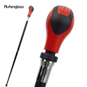 레드 블랙 가죽 숫자 은색 워킹 케인 패션 장식용 지팡이 신사 우아한 코스프레 지팡이 크로시어 93cm