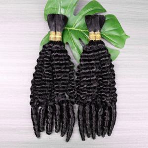 16A 100% 인모 브레이딩 헤어, 보헤미안 브레이드, 버마식 곱슬머리, 스파이럴 컬리 엔즈, 보헤미안 노트리스 브레이드용 벌크, 노 웨프트 익스텐션