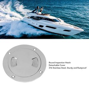 4인치 원형 보트 해치 탈착식 커버 316 스테인리스 스틸 논슬립 데크 플레이트 검사 해치 해양 요트 선박용