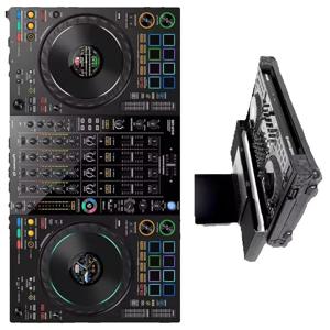 할인 판매 Pioneer ON DDJ-FLX10 4-Deck DJ 컨트롤러 및 헤드라이너 플라이트 케이스(노트북 플랫폼 포함)