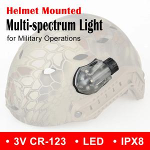 전술 흰색 녹색 LED 빛 헬멧 야외 사냥 페인트 볼 액세서리 HS33-0030 대 한 만타 스트로브