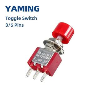 순간/리셋 토글 스위치 3/6핀 푸시 버튼 온/오프 LED 로커 2A 250V AC/5A 120V