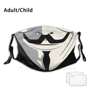 재사용 가능한 V 레볼루션 마스크, 재미있는 인쇄, Pm2.181 필터 페이스 마스크, 재미있는 재미있는 너디 리벤지 V, 벤데타, 익명의 V