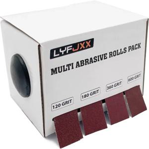 4개의 그릿 긴 연마 모래 종이 롤 디스펜서가 포함된 다양한 팩 Drawable Emery120 180 360 600 롤당 6미터