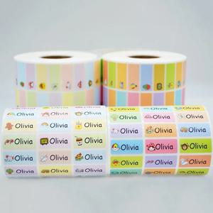 120Pcs 사용자 정의 이름 스티커 방수 맞춤 레이블 어린이 학교 편지지 다양한 패턴 어린이를위한 동물 태그