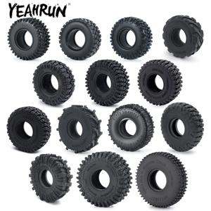YEAHRUN 4Pcs 1.0 인치 부드러운 고무 휠 타이어 50/54/58/62/64/65mm TRX-4M 1/18 축 SCX24 1/24 RC 크롤러 자동차 업그레이드 부품