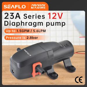 SEAFLO 12V 23A 시리즈 40 PSI 자동 해양 물 다이어프램 펌프 자체 프라이밍 전기 보트 맥주 RV 캐러밴 고압