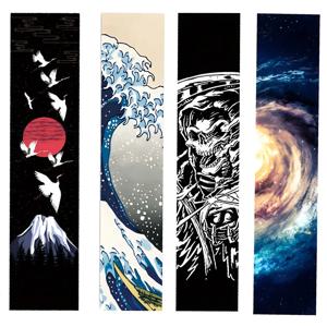 전기 스케이트보드 롱보드 댄싱 보드 더블 로커 보드, 방수 그립 테이프 시트 스티커, 데크 사포, 47 