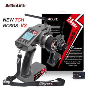 Radiolink RC6GS V3 R7FG 수신기가 포함된 2.4G 7 채널 라디오 송신기 자이로 원격 측정 RC 자동차 보트용 리모컨 포함