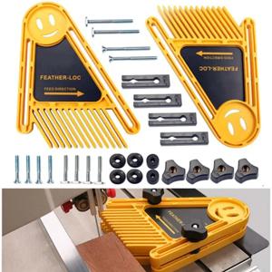 2 팩 깃털 보드 이중 깃털 Loc 보드 조정 가능한 목공 안전 테이블 톱 테이블 톱 및 라우터 테이블 용 푸시 블록