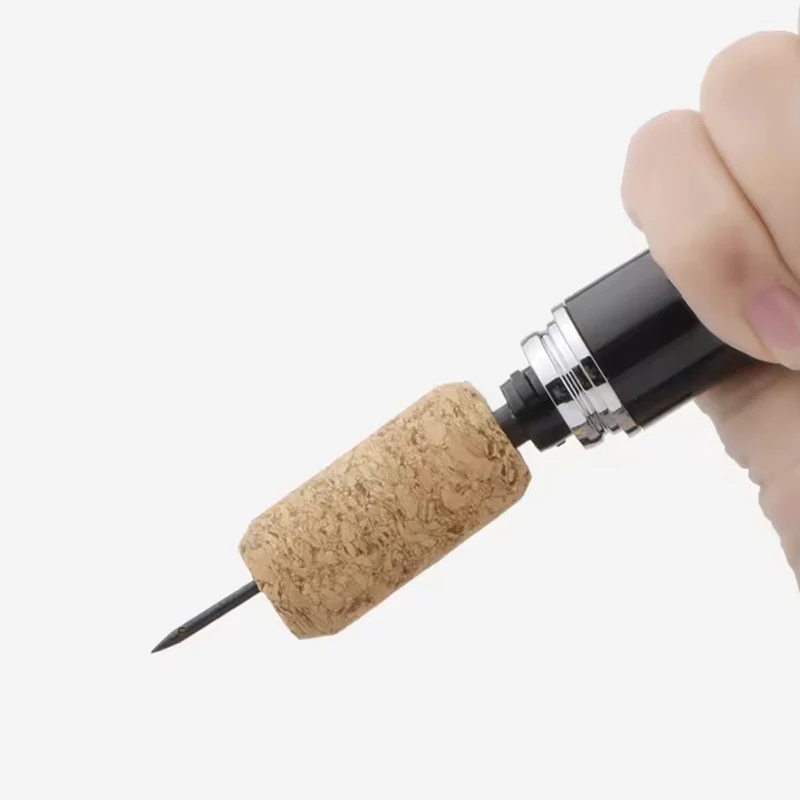 휴대용 2-in-1 에어 프레셔 와인 오프너 (에어 펌프 및 코르크 제거기, 포일 커터 포함) 파티용 소형 탁상용 시세론