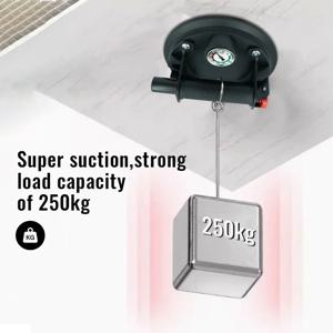 견고한 8인치 진공 흡착 리프터 - 적재 용량 550lb, 유리, 타일 및 석재 취급을 위한 누출 방지 1개/2개