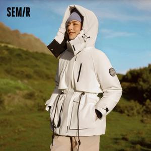 세미르 다운 재킷 여성 중간 길이 방수 오일 방지 얼룩 방지 2025 신상 겨울 의류 코트 여성용