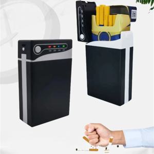 타이머가있는 크리 에이 티브 담배 케이스 USB 시간 잠금 흡연 상자 보조 흡연 중단 패션 휴대용 플라스틱 담배 안전 위장