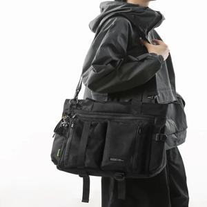 트렌디한 남성용 대용량 작업복 크로스백 다기능 통근용 컴퓨터 가방 스포츠 핸드백 싱글 숄더백