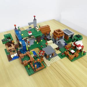 TreeHouse 마을 농장 동굴 광산 알렉스 좀비 액션 피규어 빌딩 블록 어린이를위한 장난감 선물