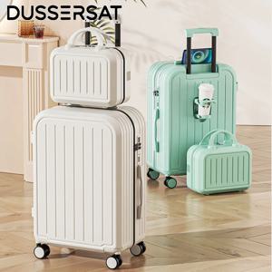 소녀용 한국식 수하물 가방 - 20인치 ABS+PC 기내 가방, 대용량, 22/24/26/28인치 360 °   사일런트 휠