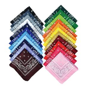 남녀공용 장식용 머리띠 12팩, 페이즐리 캐슈 헤드스카프, 야외 스포츠 사이클링 및 등산용 스퀘어 스카프