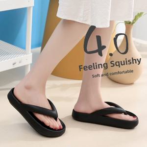 여름 플립 플롭 플랫 플랫폼 편안한 여성 소프트 솔리드 비치 슬리퍼 패션 샌들 하우스 욕실 미끄럼 방지 두꺼운 밑창 신발