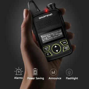Baofeng BF-T1 1/2/4PCS 미니 워키 토키 UHF 400-470MHz USB 충전기 휴대용 양방향 라디오 소음 제거 어린이 선물 장난감