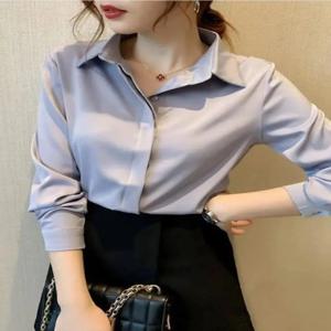 전문직 여성용 긴팔 흰색 셔츠 2025 신상 이너웨어 캐주얼 출퇴근 스타일 루즈핏 한국 버전