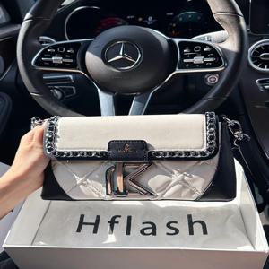 HFla 럭셔리 컬러 블록 여성용 겨드랑이 가방 통근을위한 다목적 크로스 바디 숄더 백 레트로 스타일 부드러운 가죽 가방