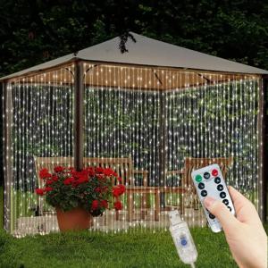 3M 4M 6M 8가지 모드 침실 조명 웨딩 크리스마스 장식 파티 휴일 USB 커튼 조명 LED 야외 조명 요정 스트링 라이트