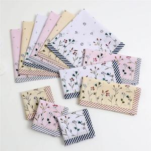 3Pcs 여성 순수 코튼 얇은 손수건 물을 흡수합니다. 땀 눈 코와 입 결혼식 용품 기념품 43*43cm