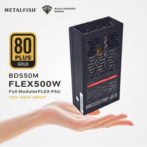 METALFISH Flex 500/600W 80PLUS GOLD 풀 모듈러 파워 서플라이 Flex-ATX 1U PSU (ITX 미니 PC, POS, NAS, GPU 도크용) 90~264V