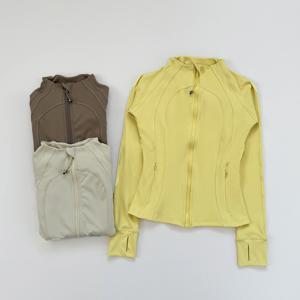 여성 멀티 컬러 스포츠 니트 자켓, 캐주얼 긴팔 상의, 패션 솔리드 컬러 요가 아우터, 2025 신상품