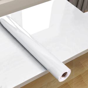 PVC 진주 필름 방수 벽지 방 DIY 자체 접착식 검정/흰색 옷장 주방 고광택 가구 벽 스티커