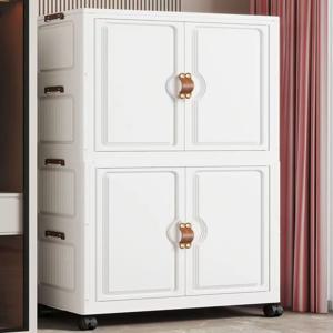 가정용 옷장 설치 필요 없는 플라스틱 다층 접이식 대용량 실용적인 캐비닛